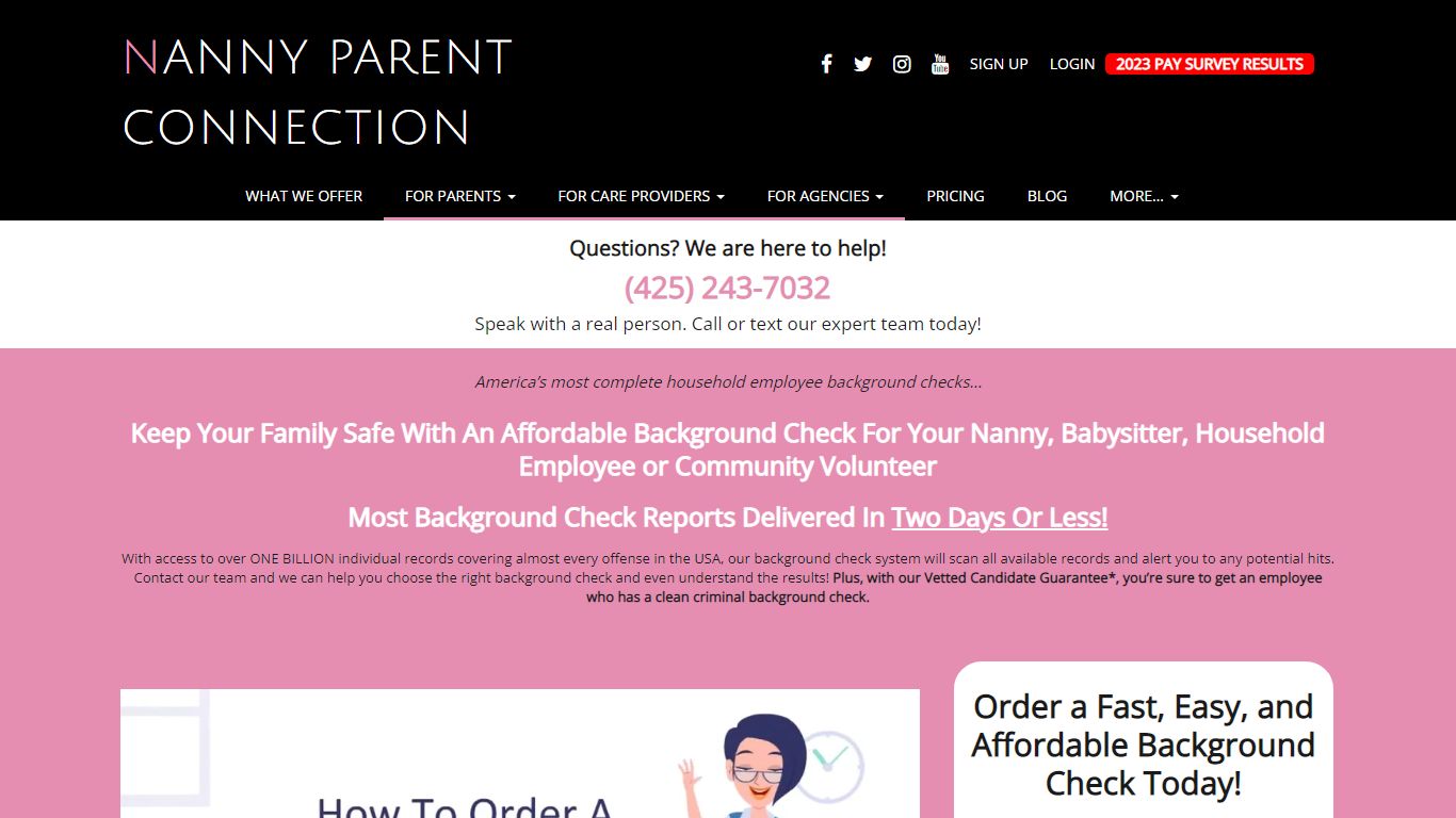 Nanny Background Check | 98% Customer Rating! | Starting at $18.99