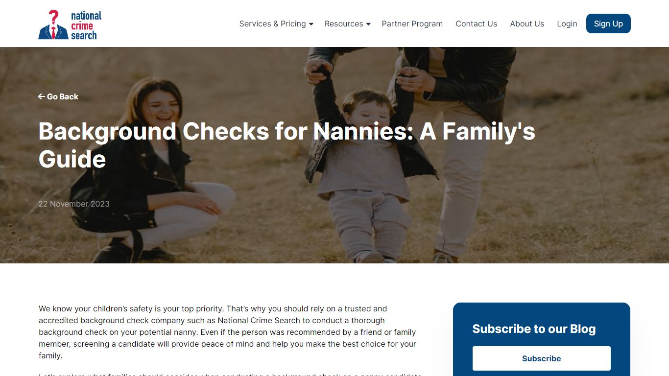 Background Checks for Nannies: A Family's Guide